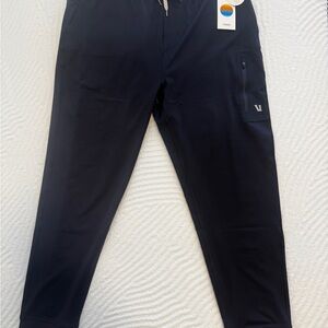Vuori Black Men's Joggers with Zip Pocket